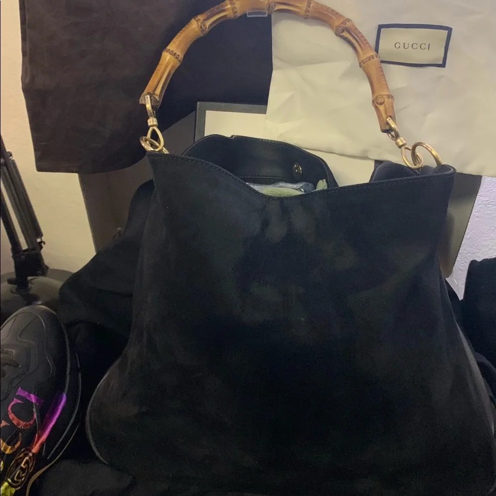 Gucci bamboo Preloved authentic gucci 2 way bamboo hobo bag - Picture 13 of 13